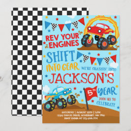 Monster Truck Einladung Monster Truck Geburtstag