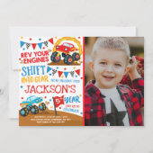 Monster Truck Einladung Monster Truck Geburtstag (Vorderseite)