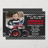 Monster Truck Einladung zum Geburtstag (Vorne/Hinten)