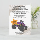 Monster Truck Einladung zum Geburtstag (Stehend Vorderseite)