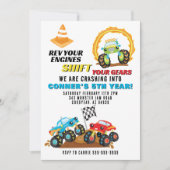 Monster Truck Einladung zum Geburtstag (Vorderseite)