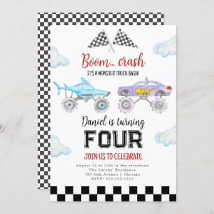 Monster Truck Einladung zum Geburtstag