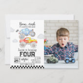 Monster Truck Einladung zum Geburtstag (Vorderseite)