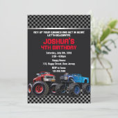 Monster Truck Einladung zum Geburtstag (Stehend Vorderseite)
