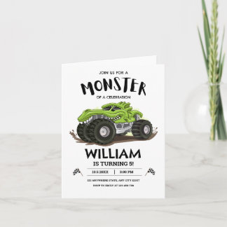 Monster Truck Einladung zum Geburtstag, Jungen zum