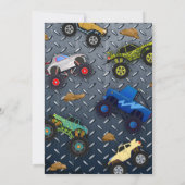 Monster Truck Einladung zum Geburtstag - Monster B (Rückseite)