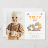 Monster Truck Einladung zum Geburtstag | Monster T (Vorderseite)