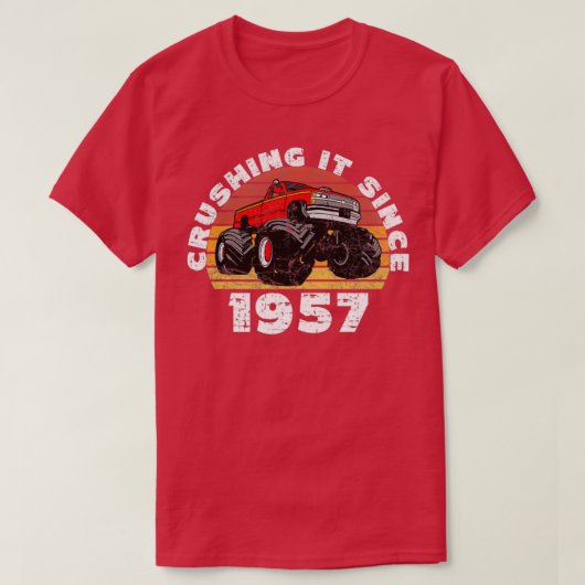 Monster Truck Fahrer zerkleinert es seit 1957 Gebu T-Shirt (Design vorne)
