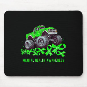 Monster-Truck fährt über Band für psychische Gesun Mousepad