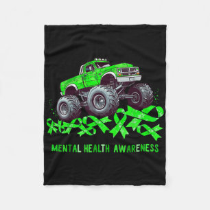 Monster Truck fährt über Band Mental Gesundheit be Fleecedecke