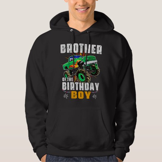Monster Truck Familie Matching Bruder der Geburt Hoodie (Vorderseite)