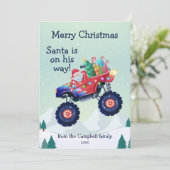 Monster Truck Feiertagskarte (Stehend Vorderseite)