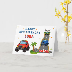 Monster Truck Frohe Geburtstag Kinder Karte