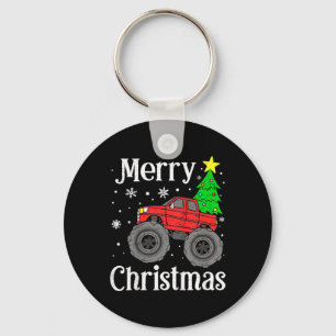 Monster Truck Frohe Weihnachtsbaum Kinder Jungs Schlüsselanhänger