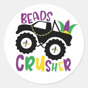 Monster Truck für Jungen Runder Aufkleber