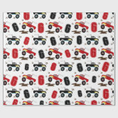Monster Truck Geburtsdatum Zollalter Geschenkpapier (Flach)