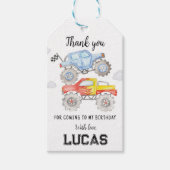 Monster Truck Geburtstag Danke Tag Geschenkanhänger (Vorderseite)