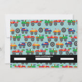 Monster Truck Geburtstag Einladung (Rückseite)