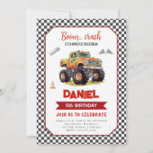 Monster Truck Geburtstag Einladung jedes Alters (Vorderseite)