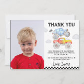 Monster Truck Geburtstag Foto Danke Karte (Vorderseite)