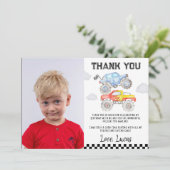 Monster Truck Geburtstag Foto Danke Karte (Stehend Vorderseite)