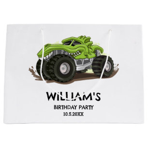 Monster Truck Geburtstag Party Minimal Boys Geburt Große Geschenktüte