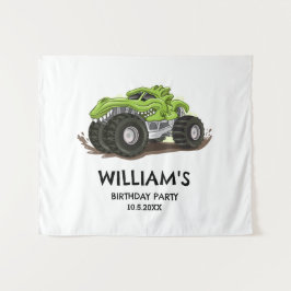 Monster Truck Geburtstag Party Minimal Boys Geburt Wandteppich