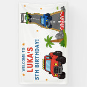 Monster-Truck-Geburtstagsfeier Banner (Vertikal)
