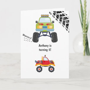 Monster Truck Geburtstagsgruß Karte