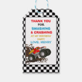 Monster Truck Geburtstagsparty Einladung Geschenkanhänger (Vorderseite)