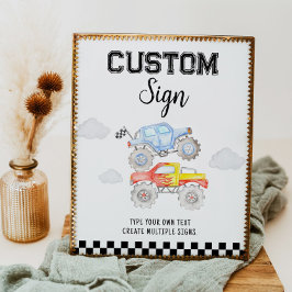 Monster Truck Geburtstagsparty Poster