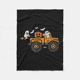 Monster Truck Ghost Pumpkin Halloween Kostümjunge Fleecedecke