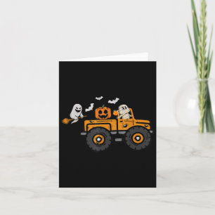 Monster Truck Ghost Pumpkin Halloween Kostümjunge Karte