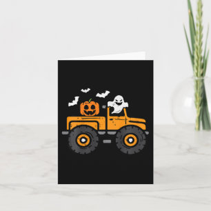 Monster Truck Ghost Pumpkin Halloween Kostümtodd Karte