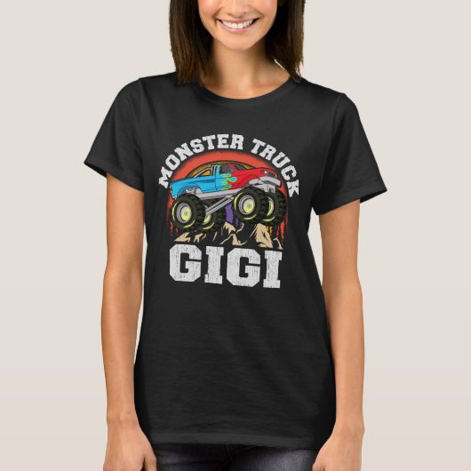Monster Truck Gigi Matching Family Großartiges Ges T-Shirt (Vorderseite)