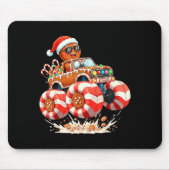 Monster Truck Gingerbread Man Christmas  Mousepad (Vorne)
