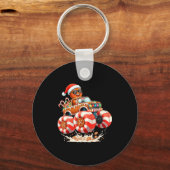Monster Truck Gingerbread Man Christmas Schlüsselanhänger (Vorderseite)