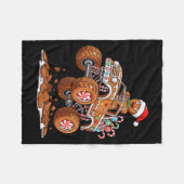 Monster Truck Gingerbread Man Funny Christmas Baki Fleecedecke (Vorderseite (Horizontal))