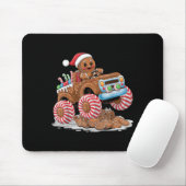 Monster Truck Gingerbread Man Funny Christmas Baki Mousepad (Mit Mouse)