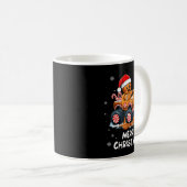 Monster Truck Gingerbread Man Funny Merry Christma Kaffeetasse (VorderseiteRechts)