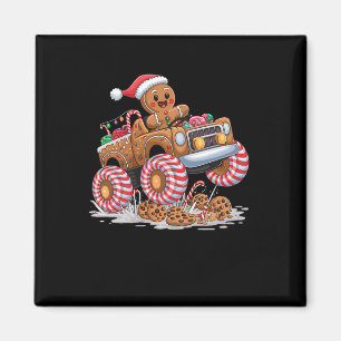 Monster-Truck-Gingerbread-Mann-lustiger-Weihnachts Magnet