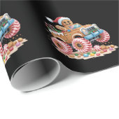 Monster Truck Gingerbrei Mann Weihnachtsgebäck Geschenkpapier (Rolleneckpunkt)