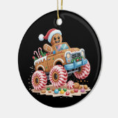 Monster Truck Gingerbrei Mann Weihnachtsgebäck Keramik Ornament (Links)
