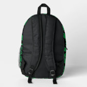 Monster Truck Green Dinosaurier Style Bedruckter Rucksack (Rückseite)