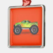 Monster Truck - grün Ornament Aus Metall (Links)