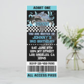 Monster Truck Hai Einladung (Stehend Vorderseite)