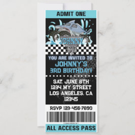 Monster Truck Hai-Einladung Einladung