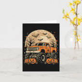 Monster Truck Halloween Kürbislaterne Moon Pumpki Karte (Gelbe Blume)