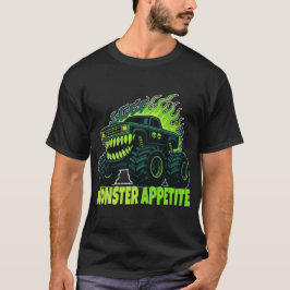 Monster Truck Horror Flame - Aggressive Creature T-Shirt