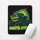 Monster Truck Horror Flame Mousepad (Mit Mouse)